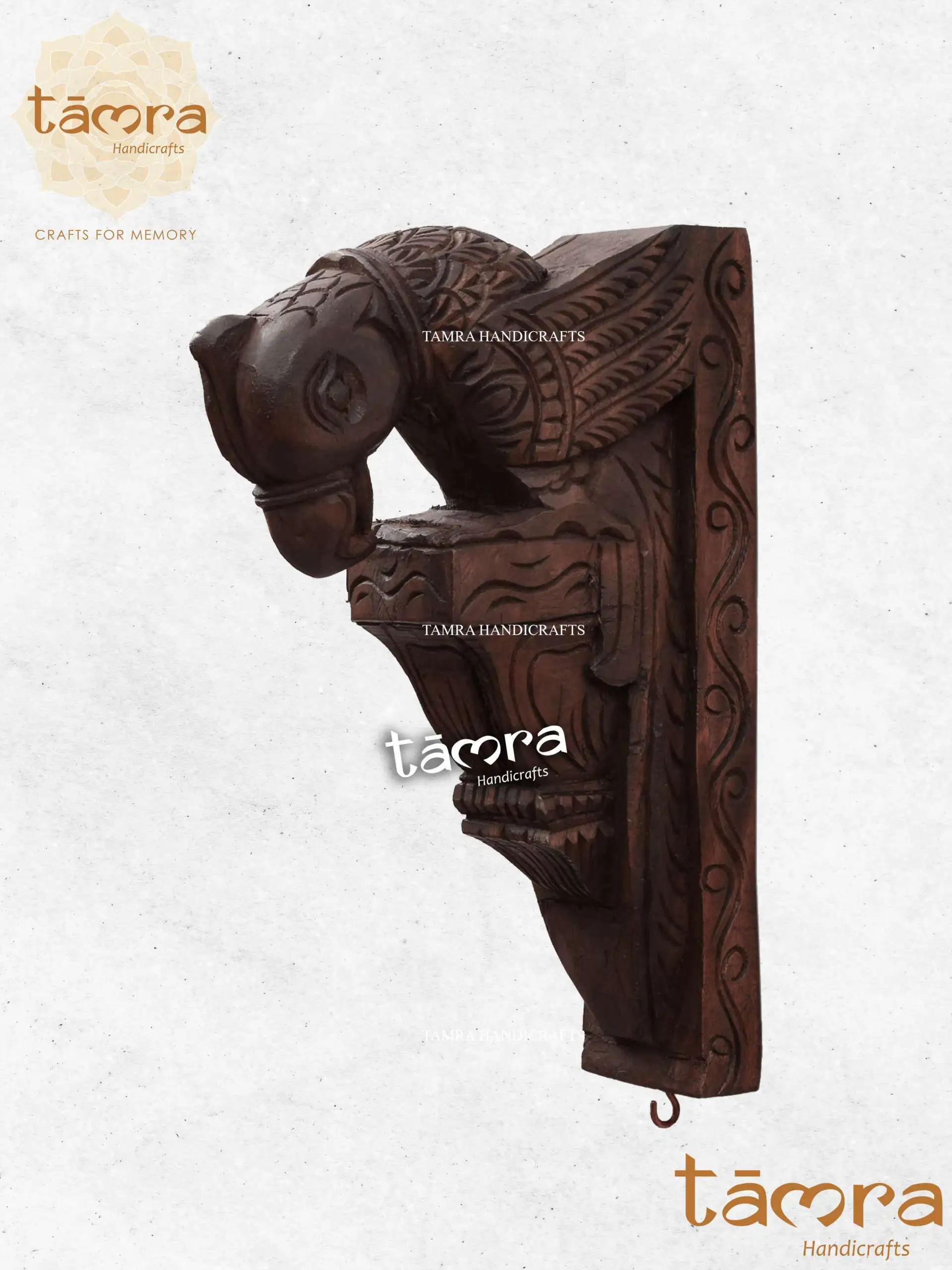 Wooden Bracket Parrot - Pair of 2Pcs - Image 2