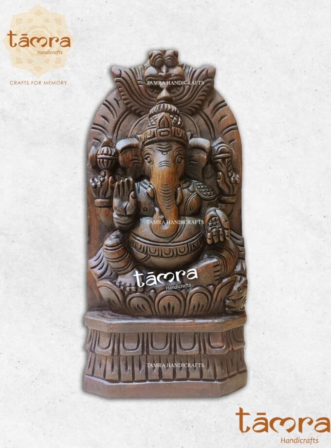 Wooden Ganesha Idol