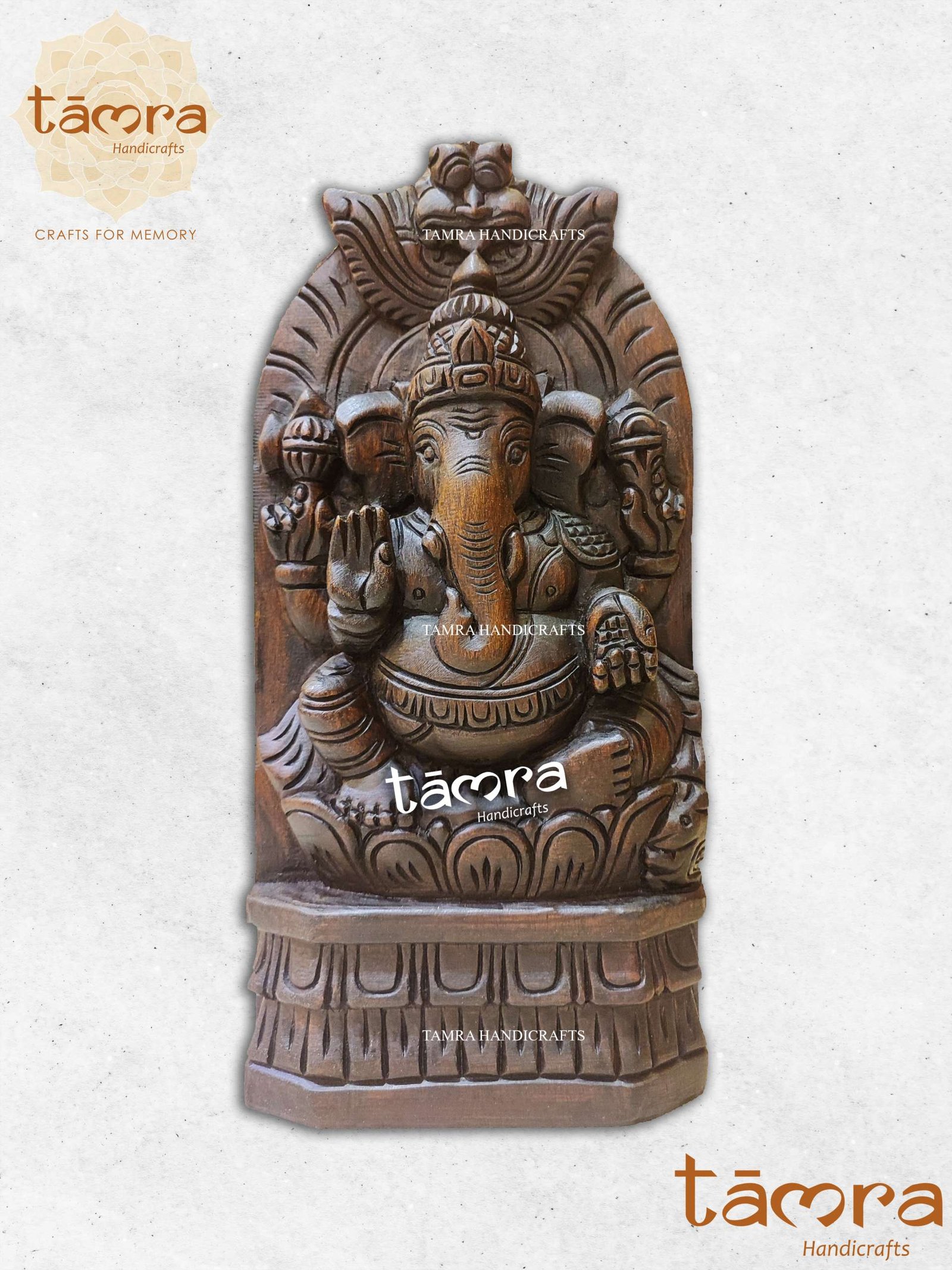 Wooden Ganesha Idol
