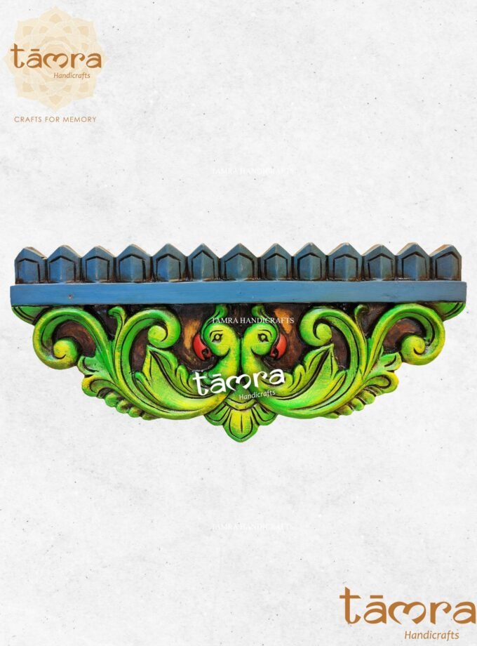 Wooden Parrot Wall Shelve