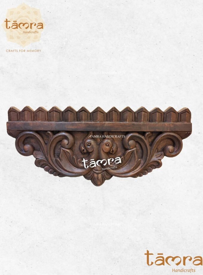 Wooden Parrot Wall Shelve