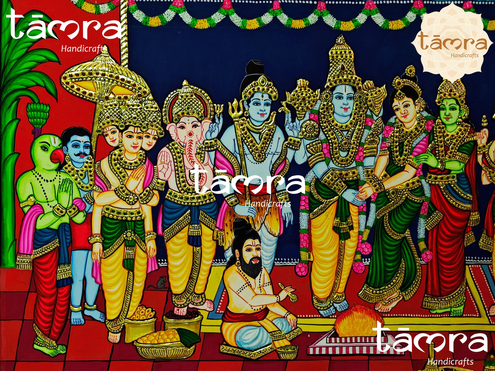 Tanjore Painting - Srinivasa Thirukalyanam - Image 3
