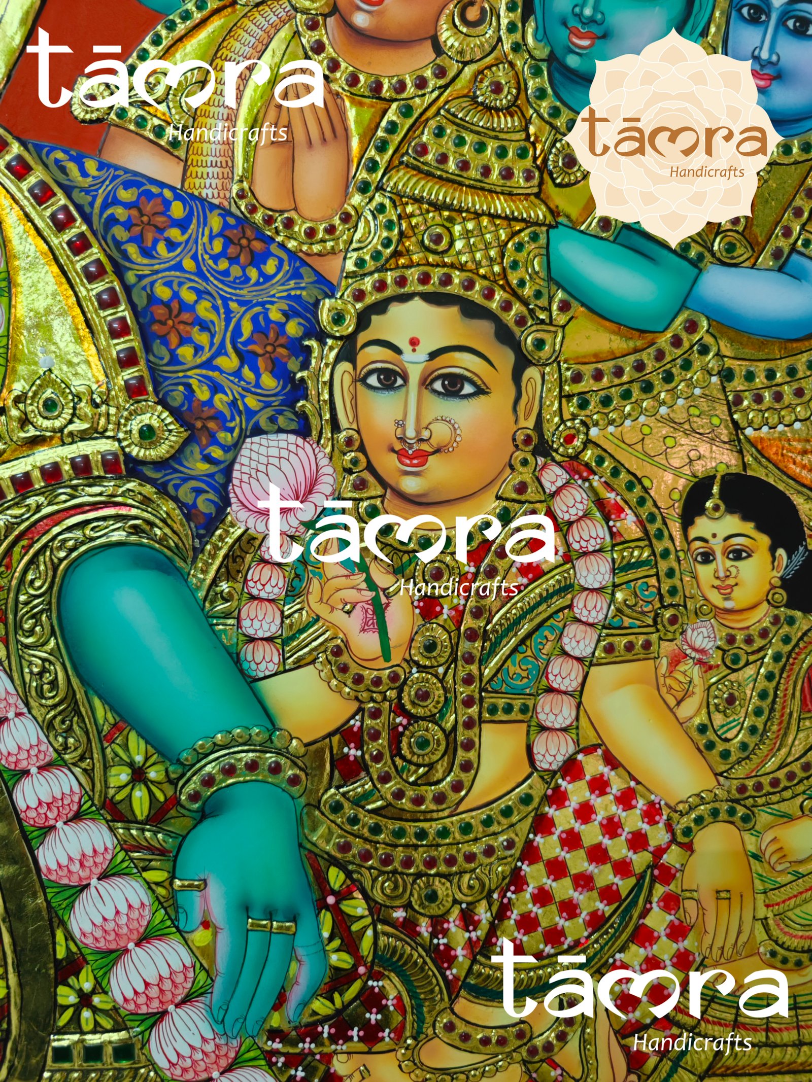 Tanjore Painting - Ramar Pattabisheka - Image 6