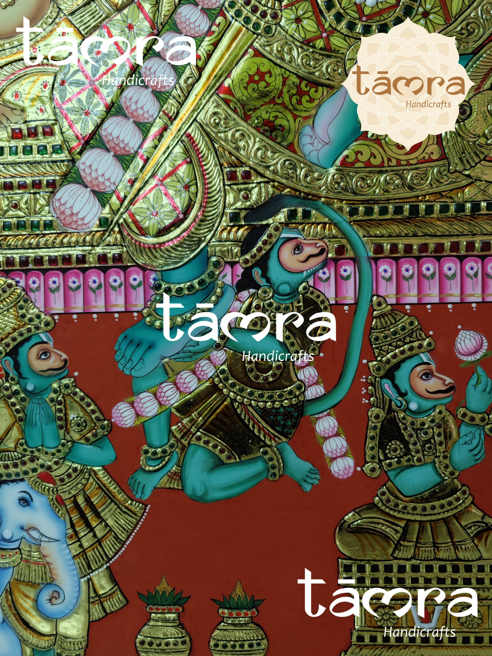 Tanjore Painting - Ramar Pattabisheka - Image 7