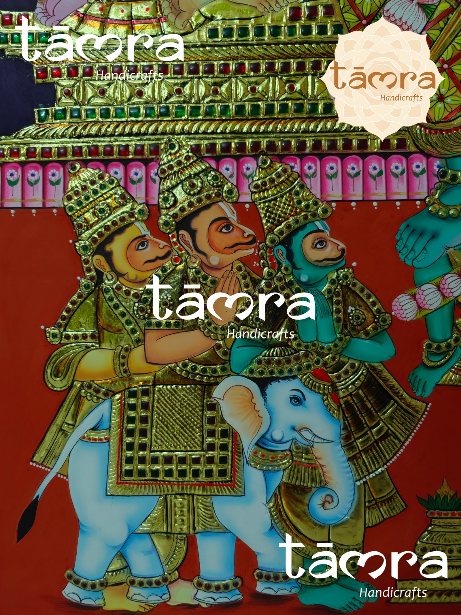 Tanjore Painting - Ramar Pattabisheka - Image 9
