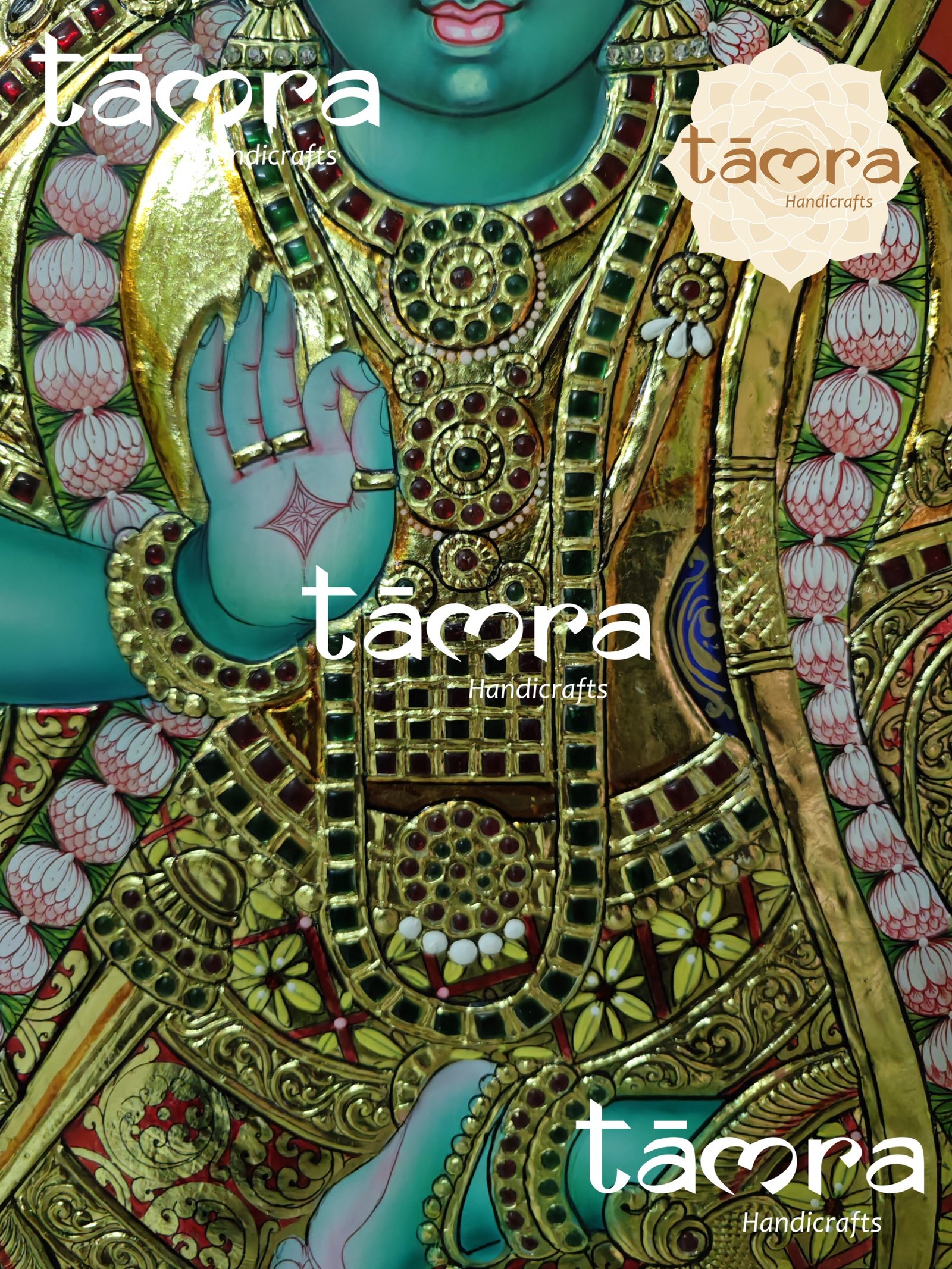 Tanjore Painting - Ramar Pattabisheka - Image 10