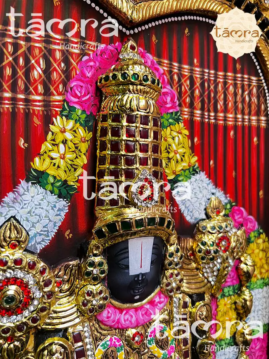 Tanjore Painting - 3D Balaji Tanjore Painting - Image 2