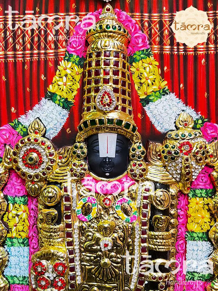 Tanjore Painting - 3D Balaji Tanjore Painting - Image 3