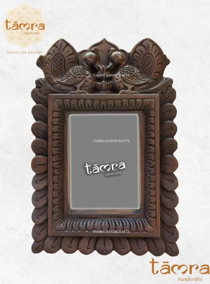 Wooden Peacock Anna Wall Mirror