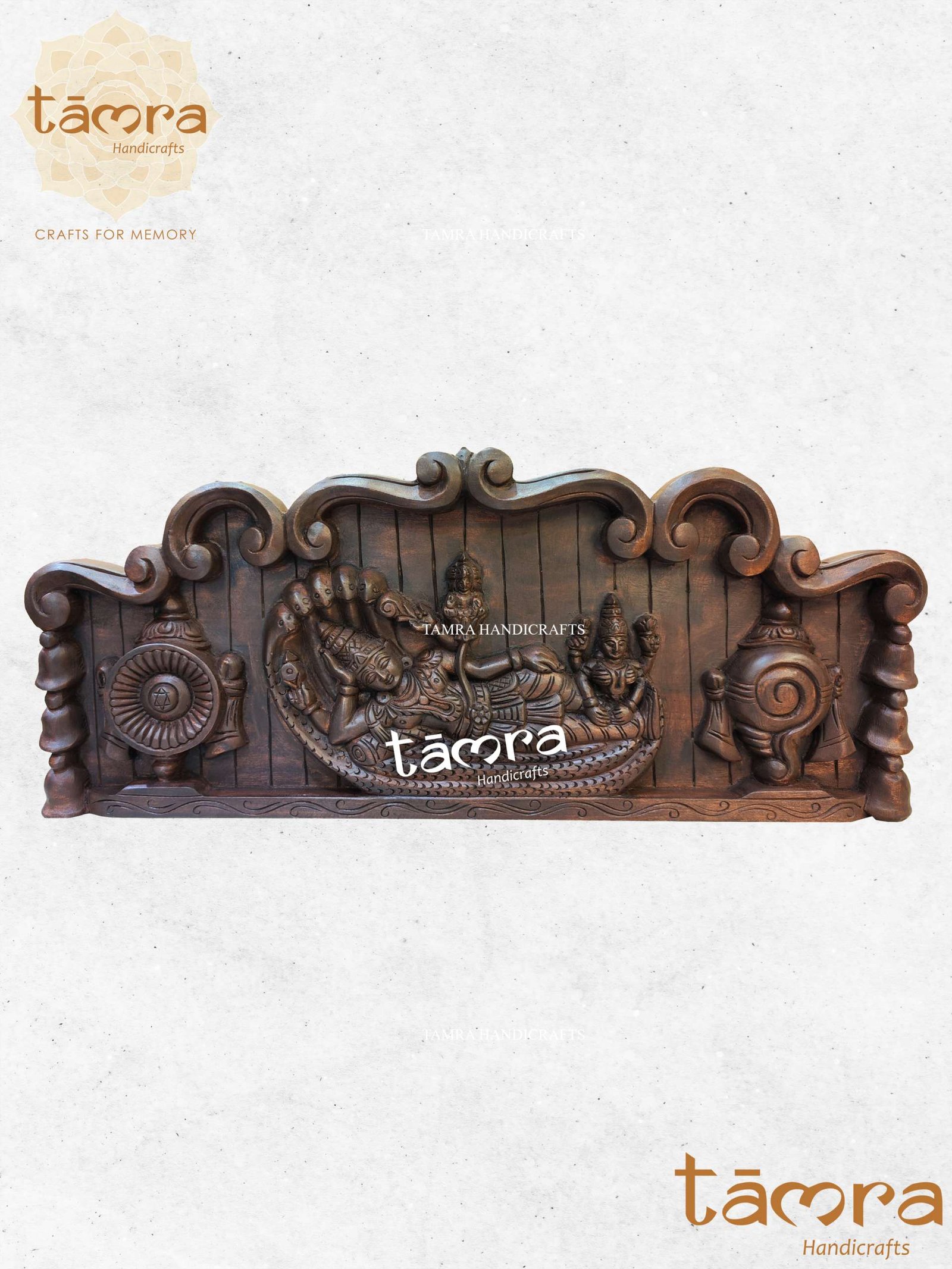 Wooden Ranganathaswamy Wall Panel