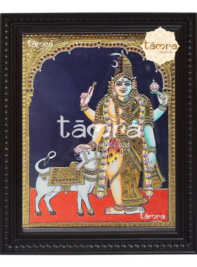 Tanjore Painting - Ardhanarishvara