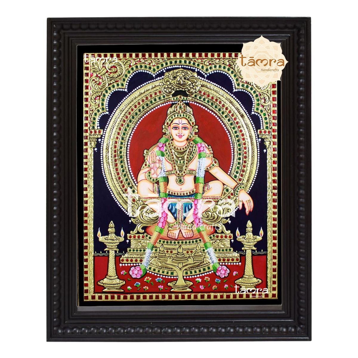 Tanjore Painting - Ayyappa Swamy