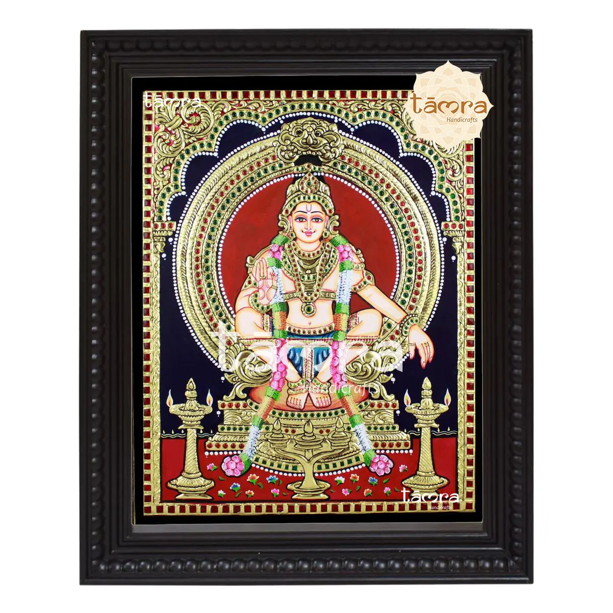 Tanjore Painting - Ayyappa Swamy