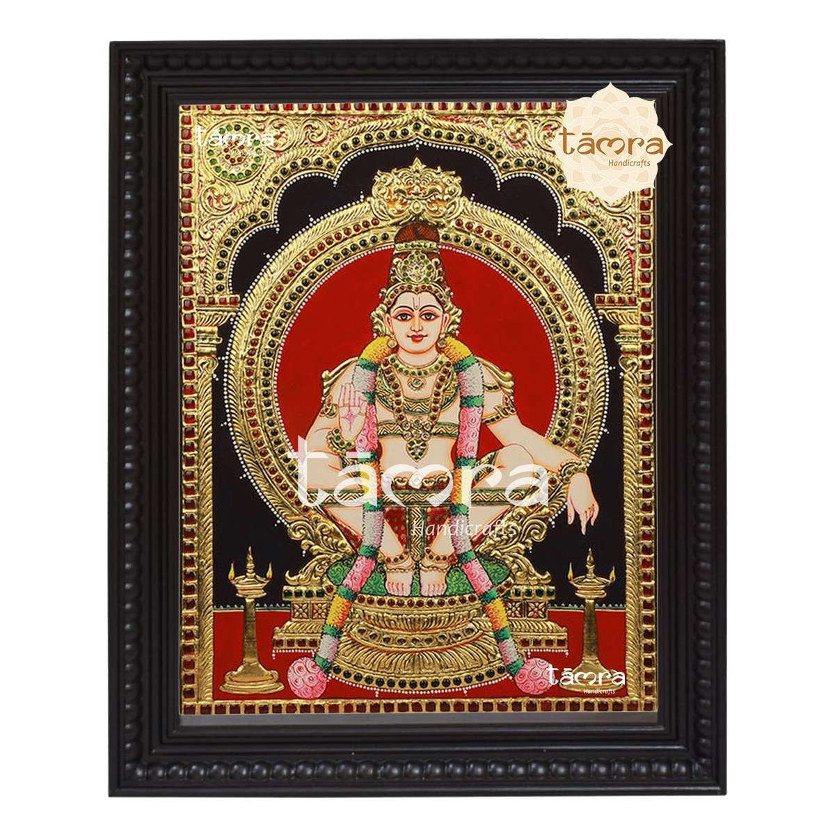 Tanjore Painting - Ayyappa Swamy