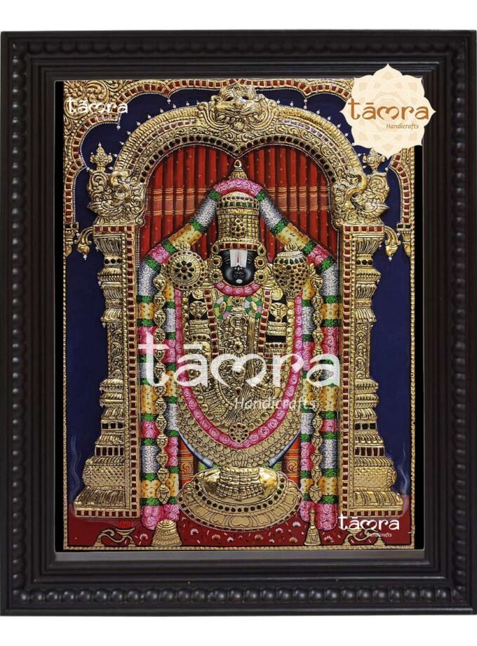 Tanjore Painting - 3D Balaji Tanjore Painting