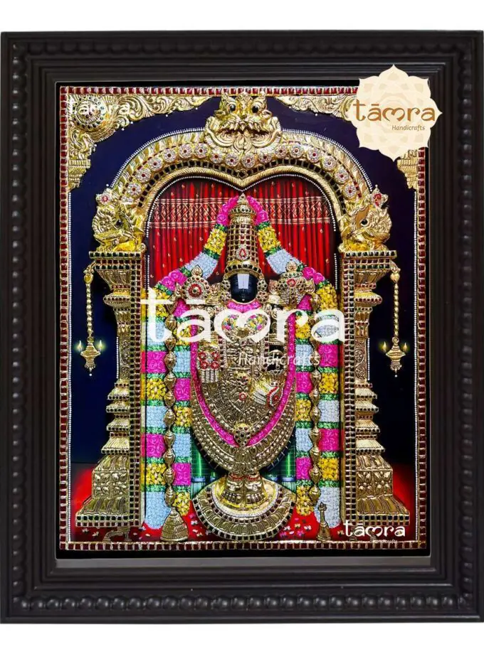 Tanjore Painting - 3D Balaji Tanjore Painting