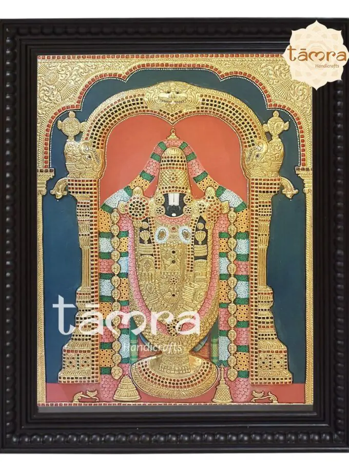 Tanjore Painting - 3D Venkateswara Tanjore Painting