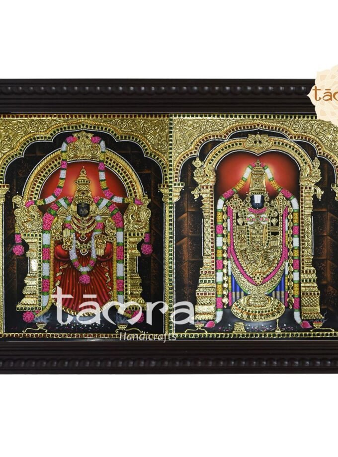 Tanjore Painting - Balaji Padmavathi Tanjore Painting