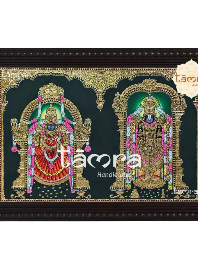Tanjore Painting - Balaji Padmavathi