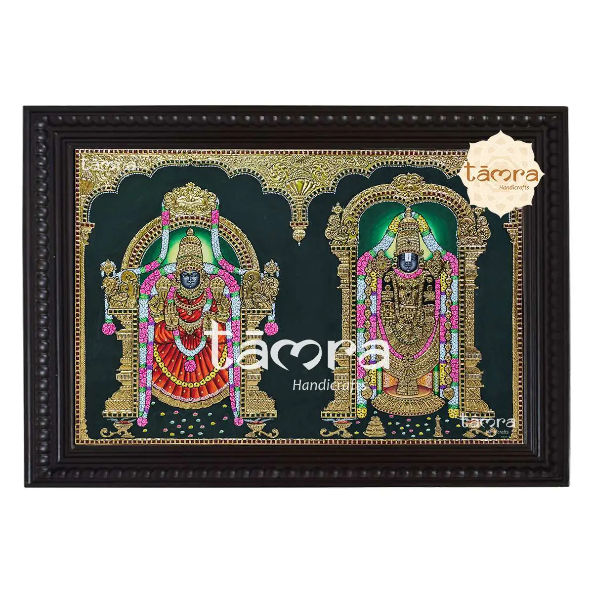 Tanjore Painting - Balaji Padmavathi