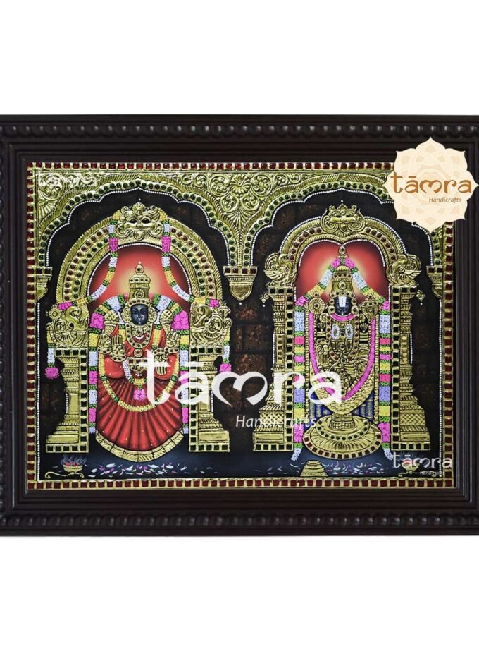 Tanjore Painting - Balaji Padmavathi