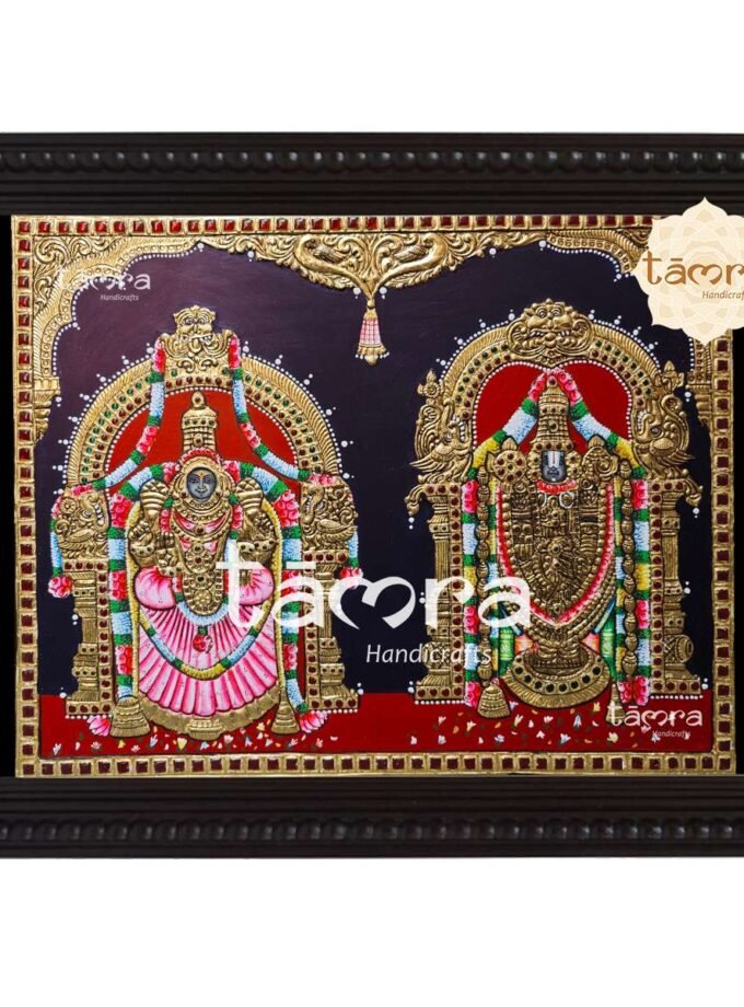 Tanjore Painting - Balaji Padmavathi