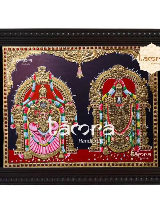 Tanjore Painting - Balaji Padmavathi