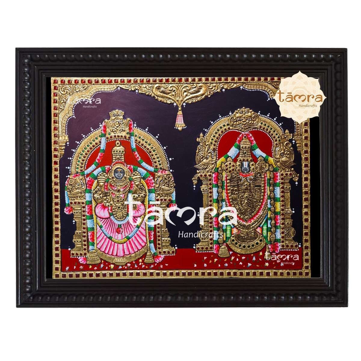 Tanjore Painting - Balaji Padmavathi