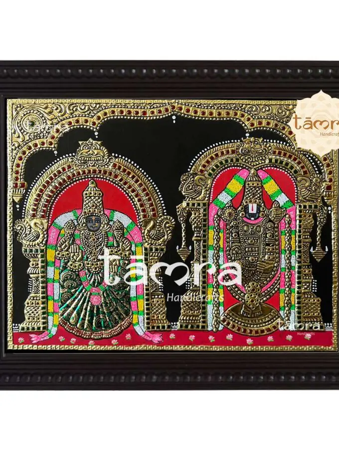 Tanjore Painting - Balaji Padmavathi