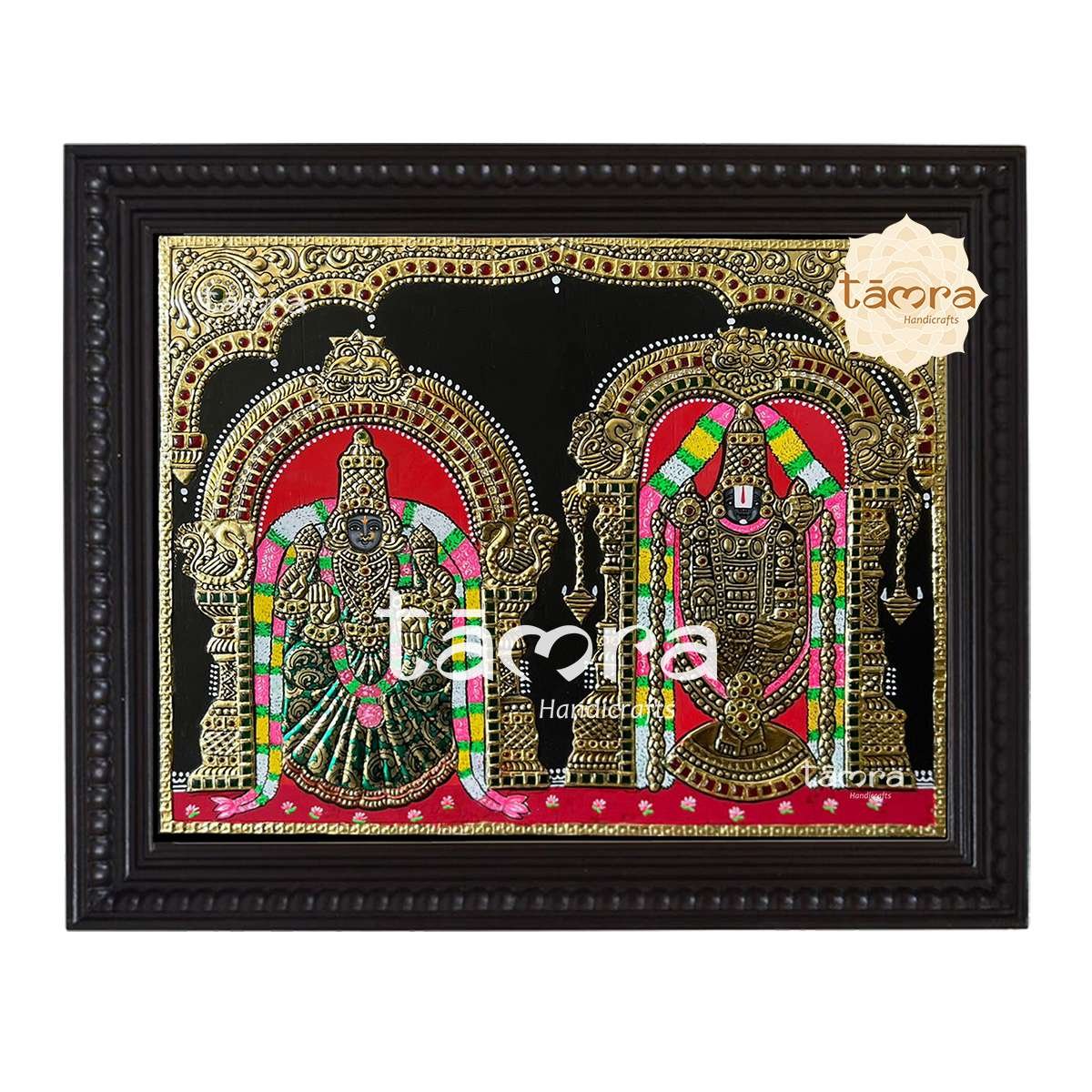 Tanjore Painting - Balaji Padmavathi
