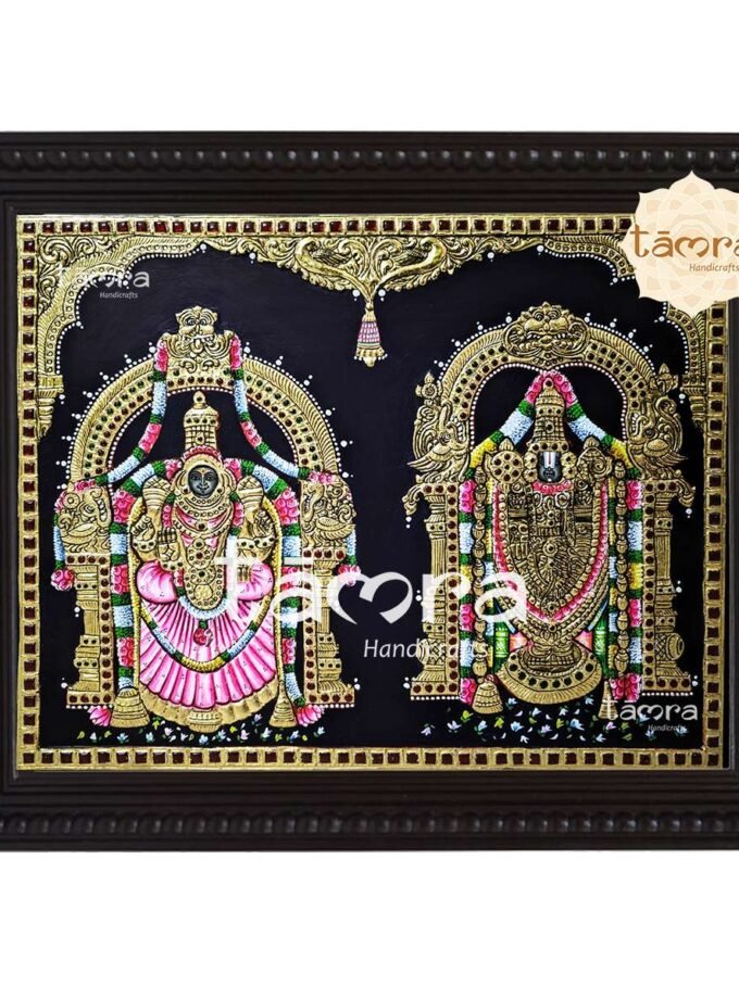 Tanjore Painting - Balaji Padmavathi