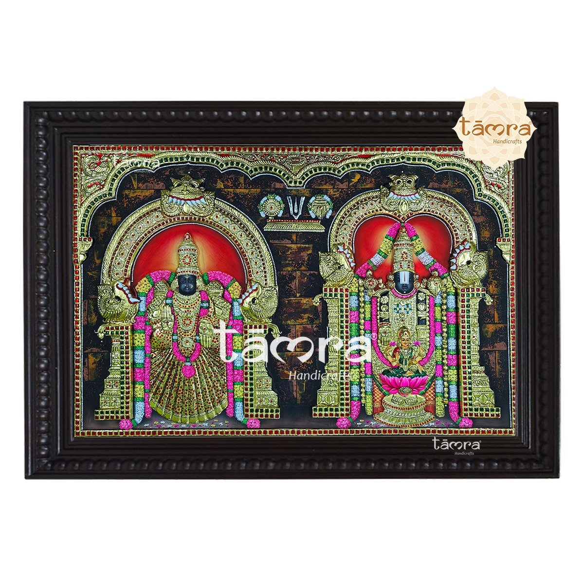 Tanjore Painting - Balaji Padmavathi