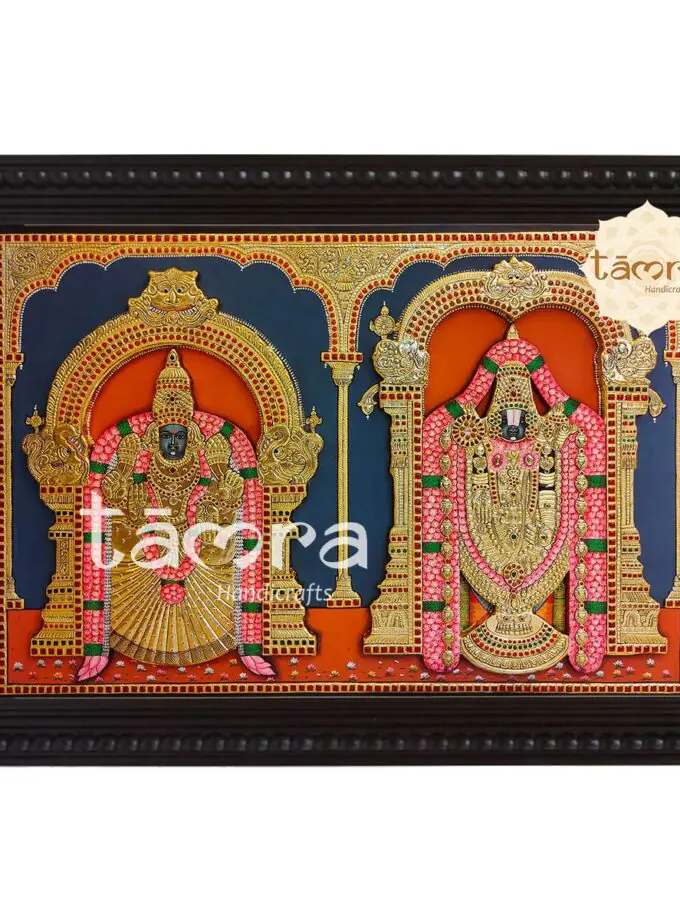 Tanjore Painting - Balaji Padmavathi