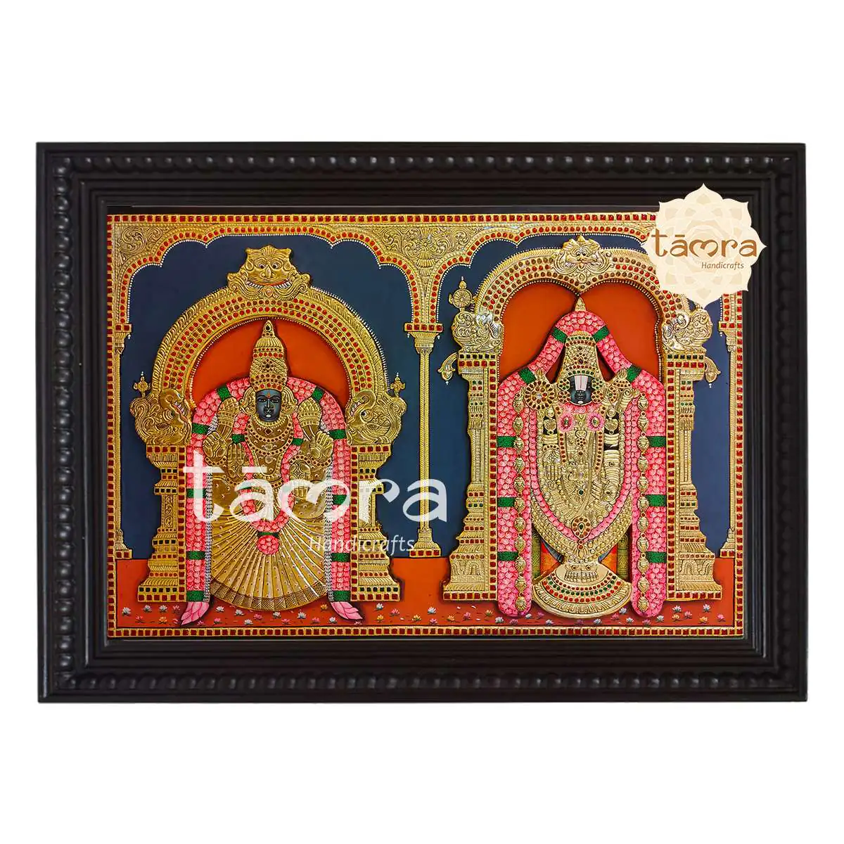 Tanjore Painting - Balaji Padmavathi