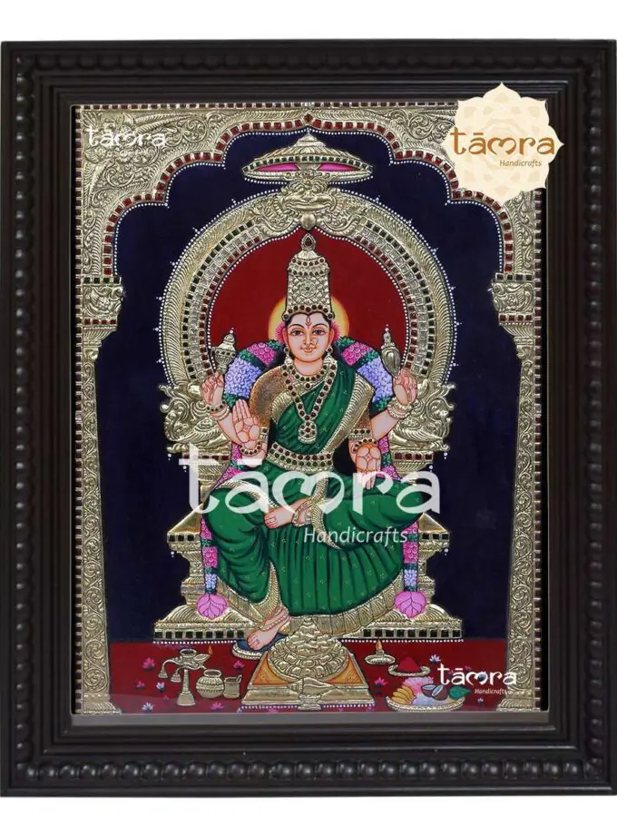 Tanjore Painting - Bhuvaneshwari Devi