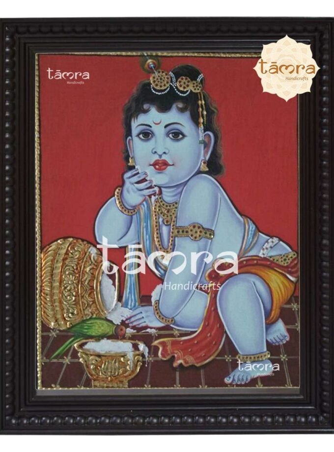 Tanjore Painting - Butter Krishna