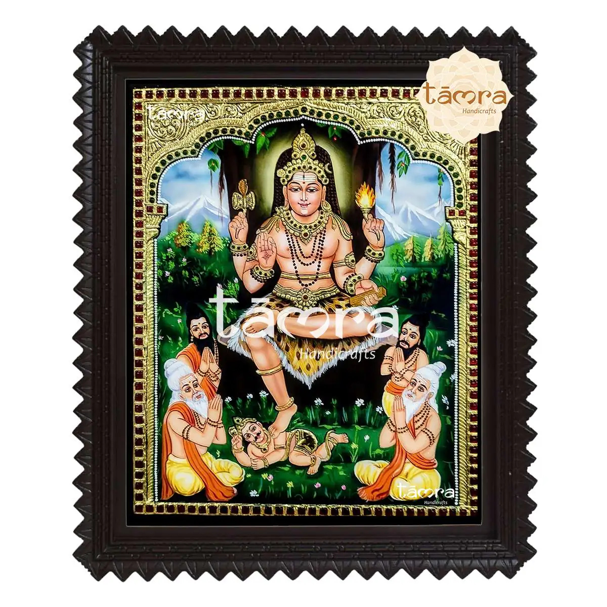 Tanjore Painting - Dakshinamurthy - Image 2
