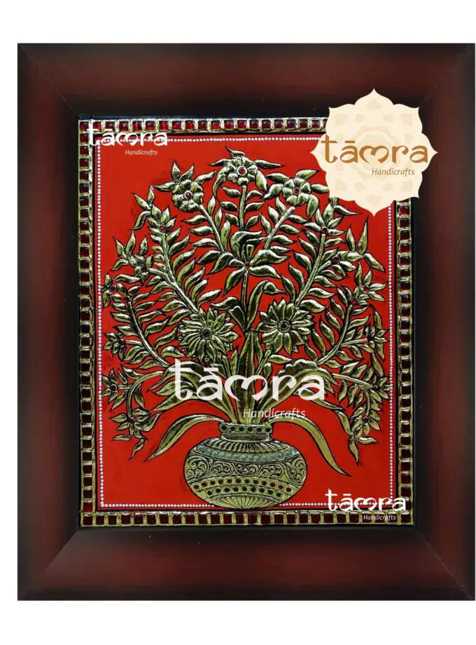 Tanjore Painting - Flower Pot