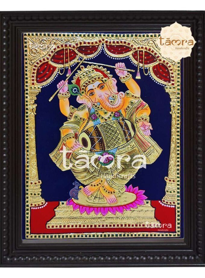 Tanjore Painting - Dancing Ganesha