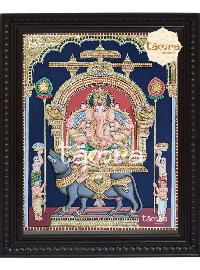 Tanjore Painting - Ganesha Antique