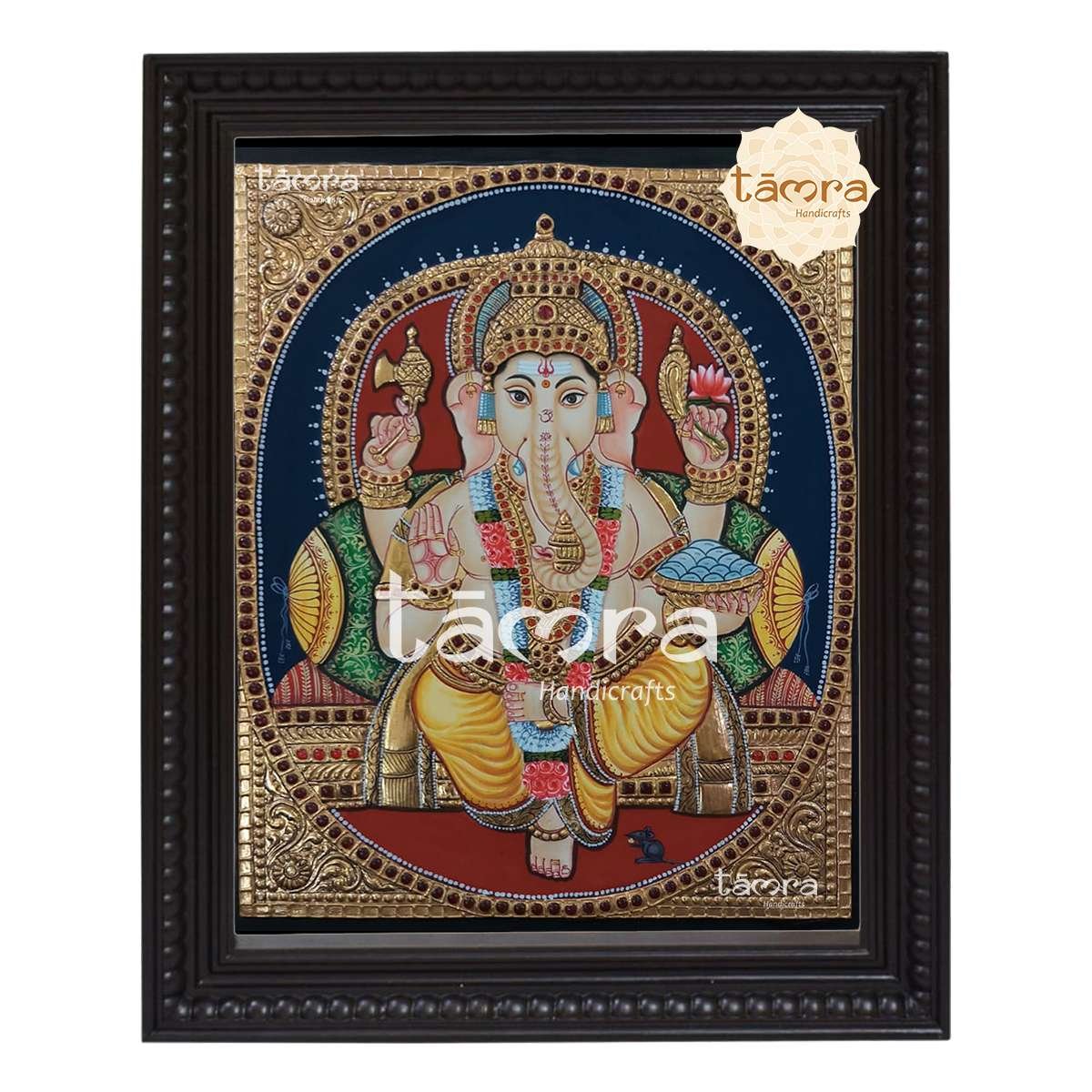 Tanjore Painting - Ganesha Antique
