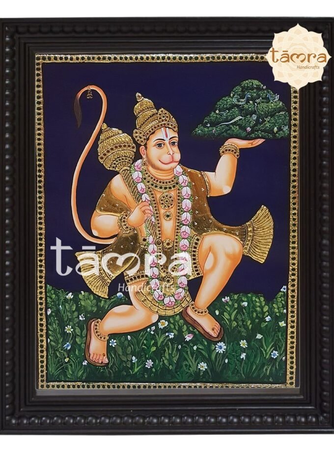 Tanjore Painting - Sanjeevini Hanuman