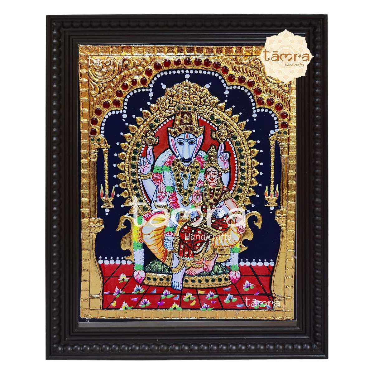 Tanjore Painting - Hayagreeva Lakshmi