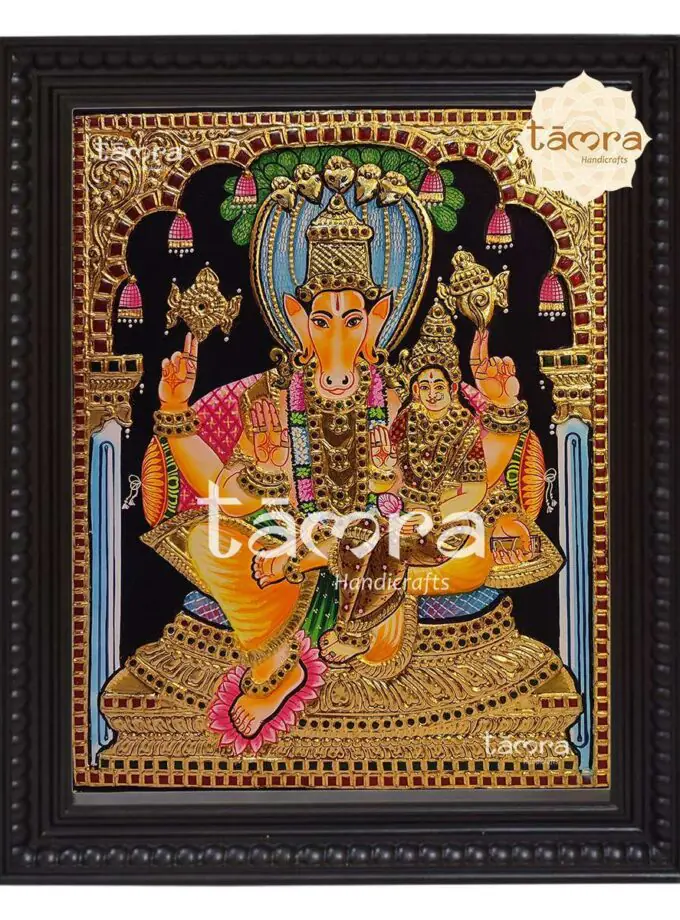 Tanjore Painting - Hayagreeva Lakshmi
