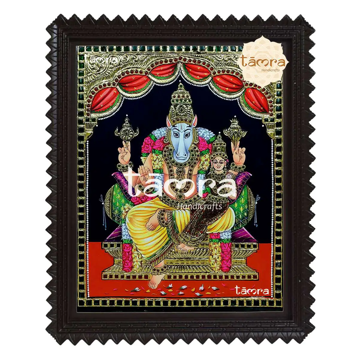 Tanjore Painting - Hayagreeva Lakshmi - Image 2