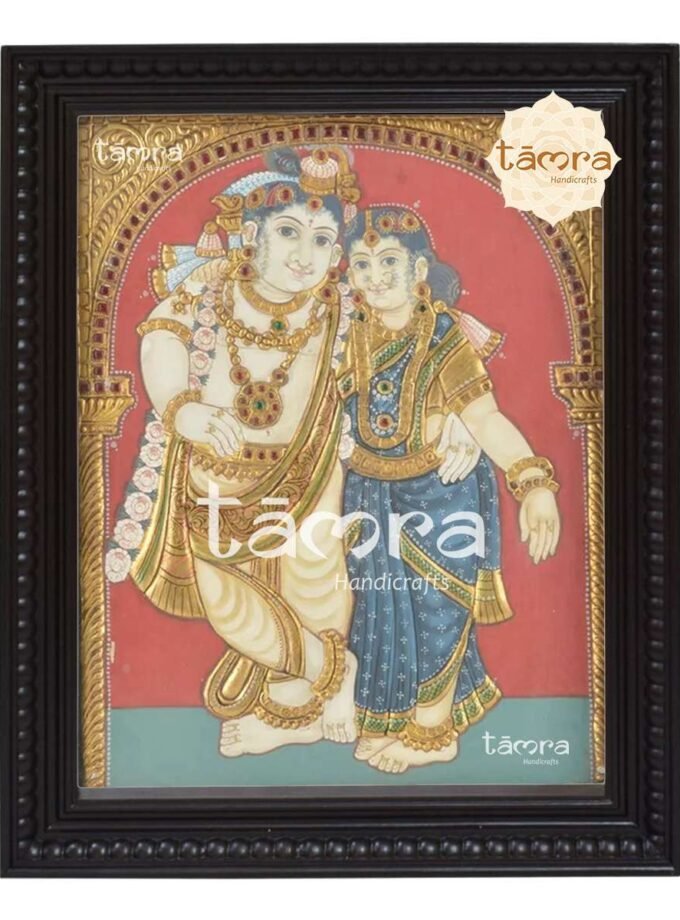 Tanjore Painting - Rukmani Krishna