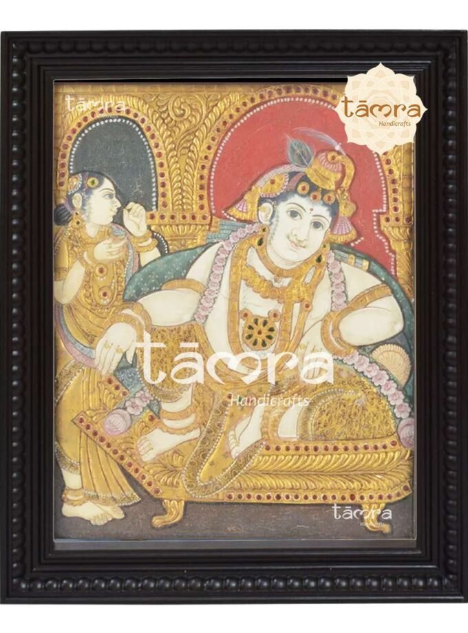 Tanjore Painting - Rukmani Krishna