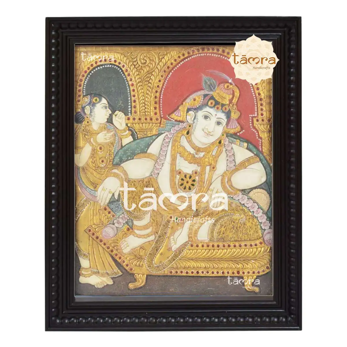 Tanjore Painting - Rukmani Krishna