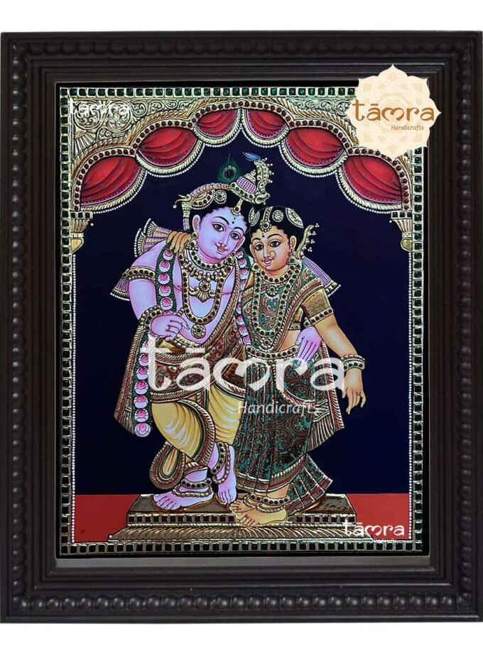 Tanjore Painting - Rukmani Krishna