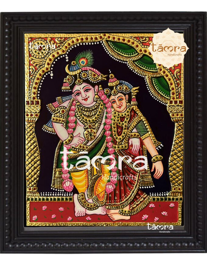 Tanjore Painting - Rukmani Krishna